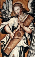 angel playing string drum